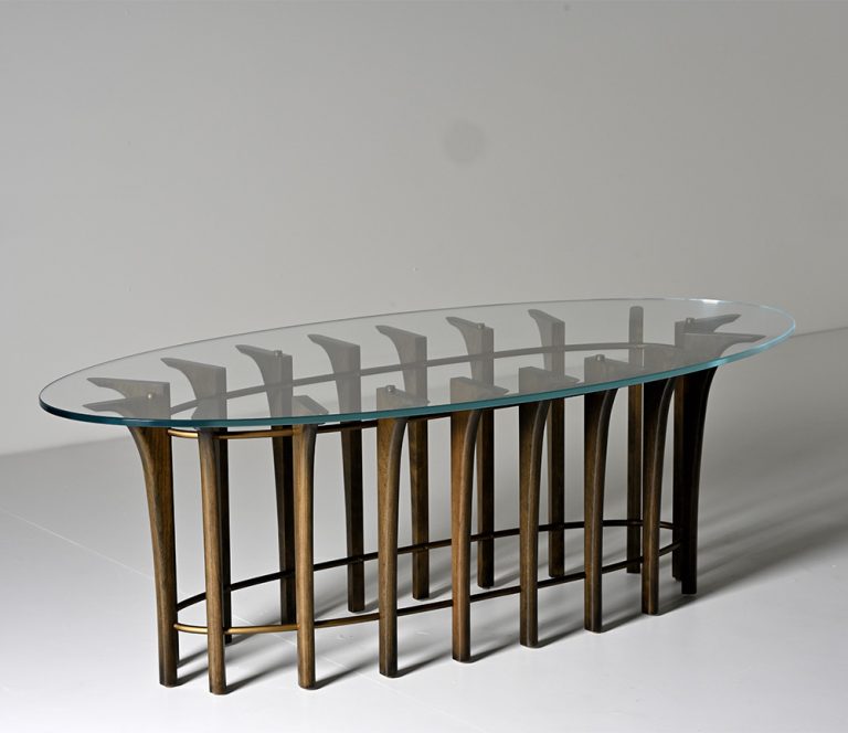 brooks oval cocktail table high angle scene