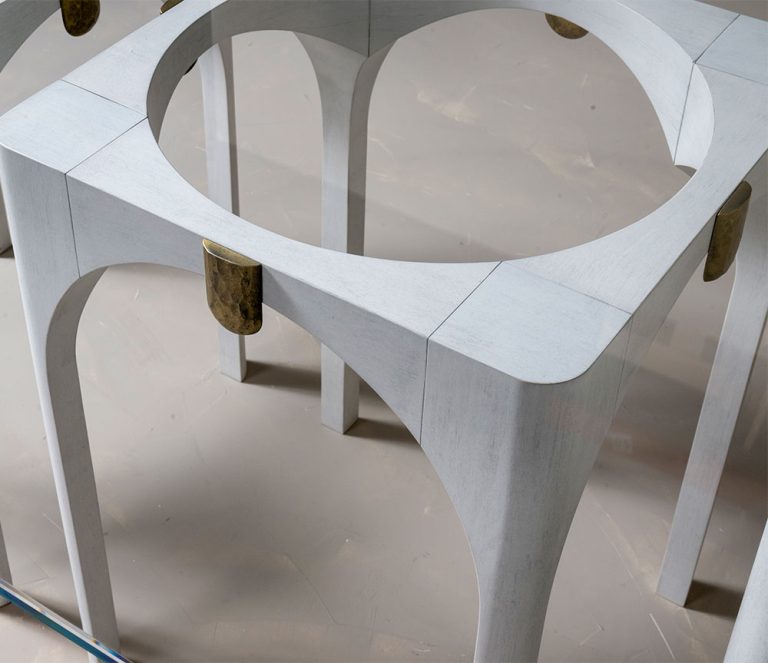 Met Arches Dining Table Four Pedestal