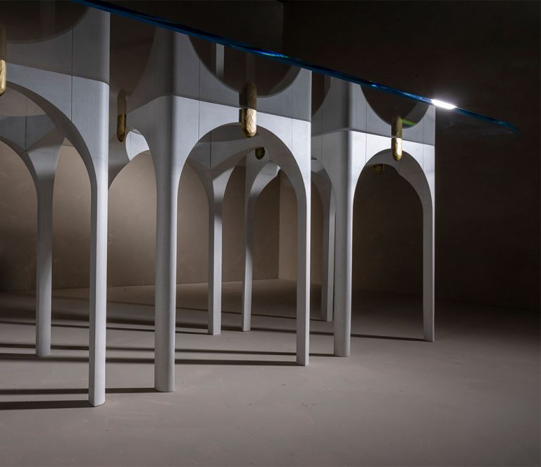 Met Arches Dining Table Four Pedestal