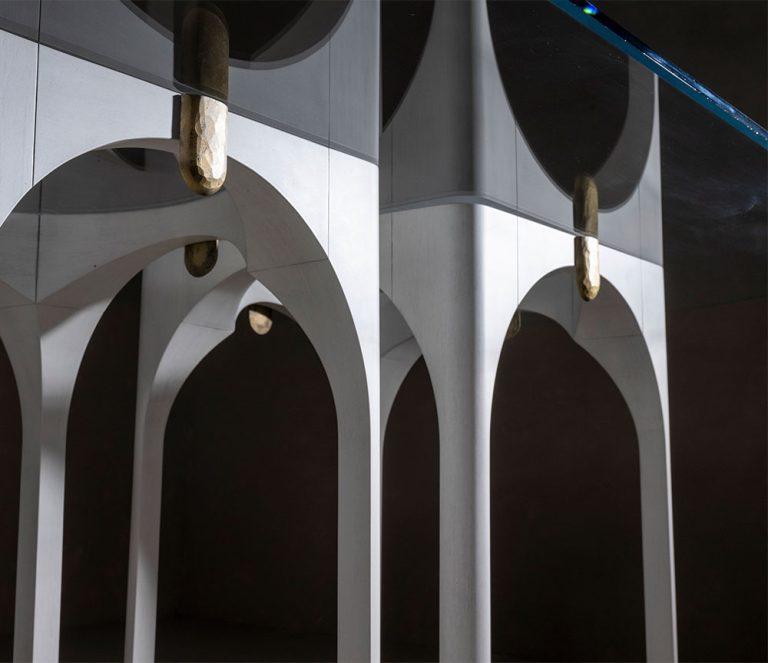 Met Arches Dining Table Four Pedestal