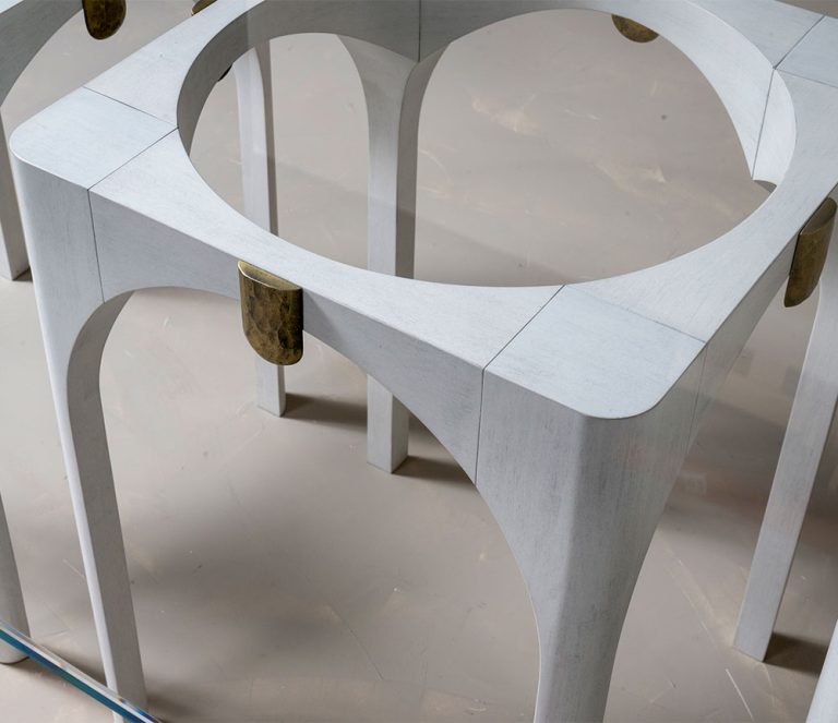 Met Arches Dining Table Two Pedestal