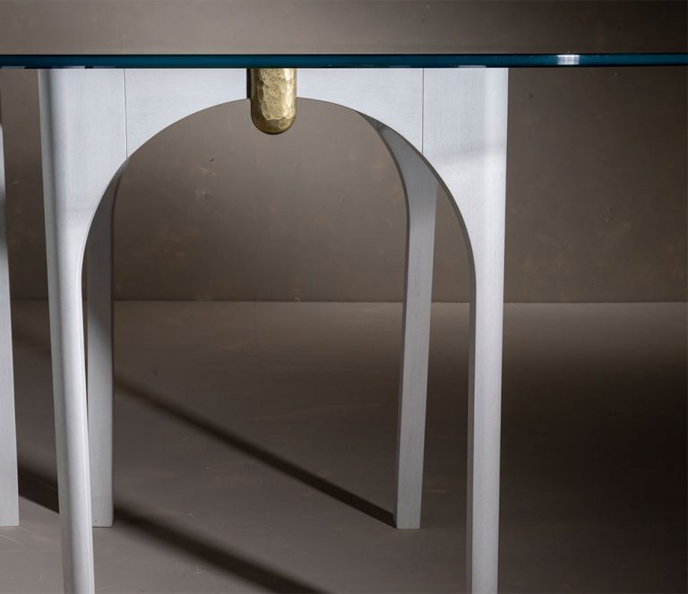 Met Arches Dining Table Two Pedestal