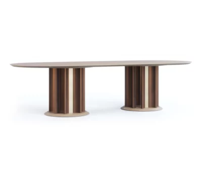 lyon double pedestal dining table