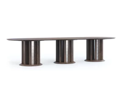 lyon triple pedestal dining table
